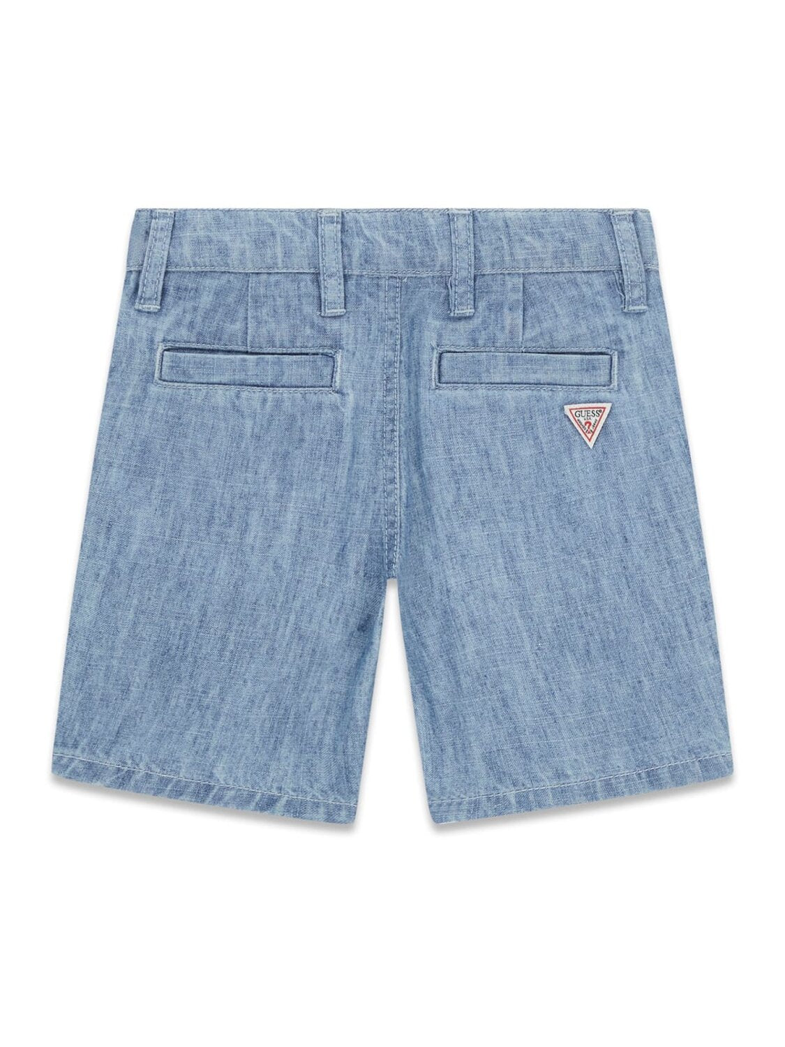 Guess Kids Bermuda chambray misto lino bambina denim indigo – vista 2