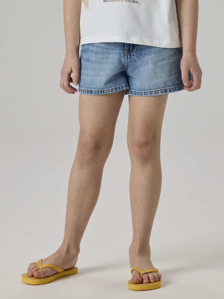 Name It shorts bambina in cotone blu - vista alternativa 5