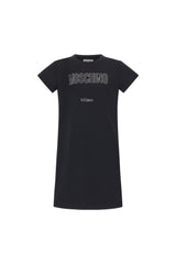 Moschino abito bambina in cotone nero modello HDV0HYLDA25