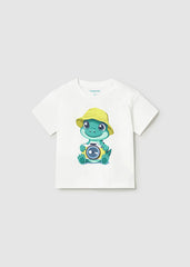 Mayoral T-shirt a manica corta play bambino baby bianco