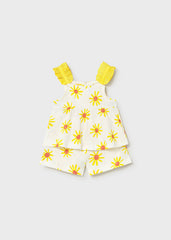 Mayoral Set shorts bambula bambina baby mimosa