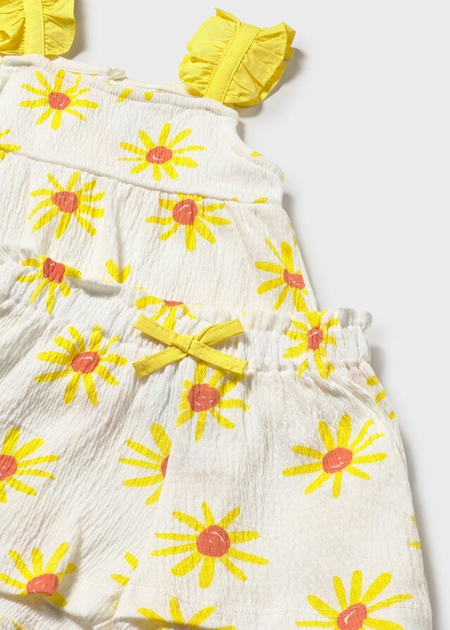 Mayoral Set shorts bambula bambina baby mimosa – vista 3