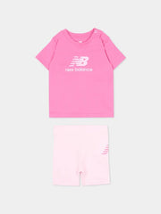 New Balance T-shirt neonata in cotone rosa
