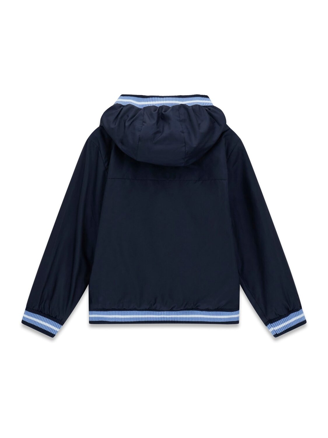 Guess Kids Giacca tecnica cappuccio zip a manica lunga bambino blu – vista 2