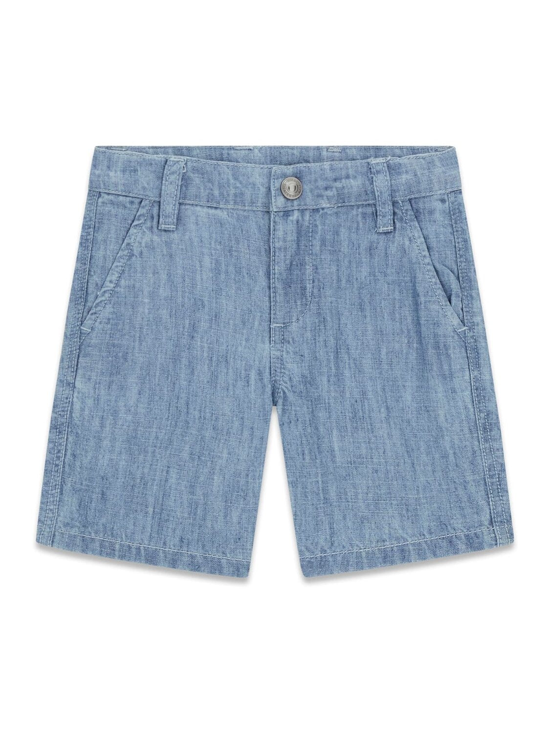 Guess Kids Bermuda chambray misto lino bambina denim indigo