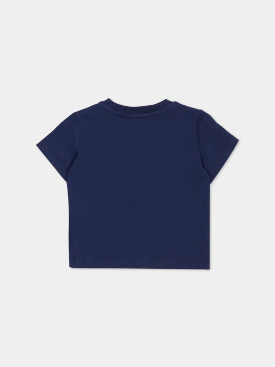 Moschino camicia baby unisex in cotone blu - vista alternativa 2