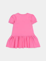 Moschino abito neonata in cotone rosa modello MAV0C7LBA00 - vista alternativa 2