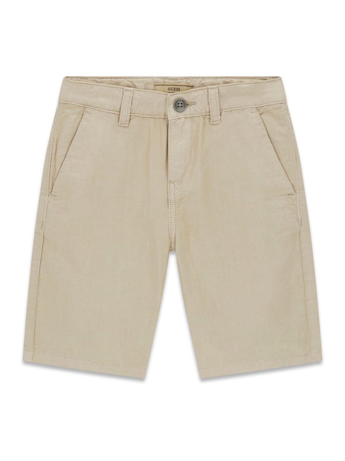 Guess Kids Shorts chino misto lino ragazza beige pietra