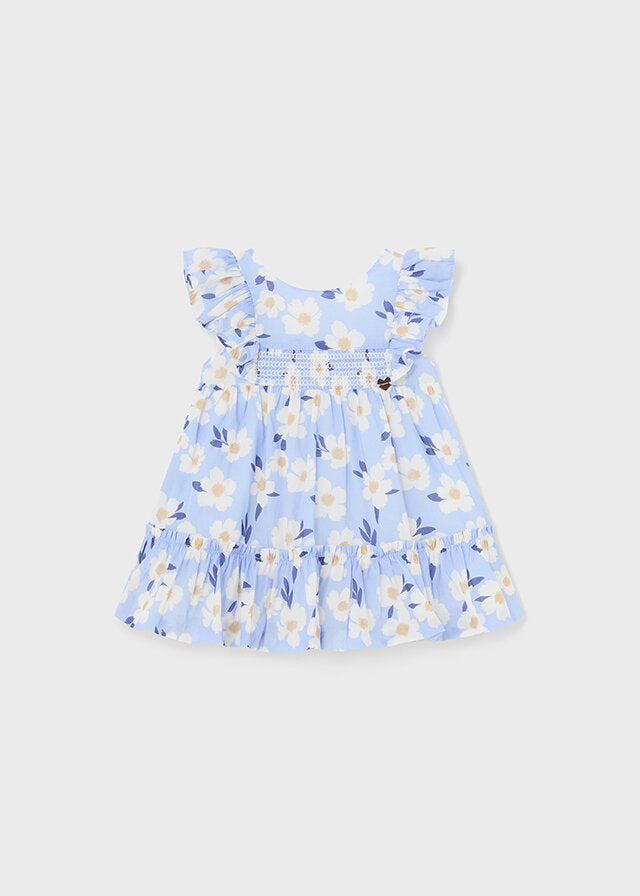 Mayoral Abito bretelline stampato bambina baby indaco