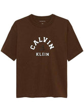 Calvin Klein Kids T-shirt ragazzo in cotone marrone