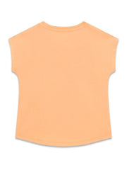 Guess Kids T-shirt orlo asimmetrico a manica corta bambina K6GI03 tranquila arancio – vista 2