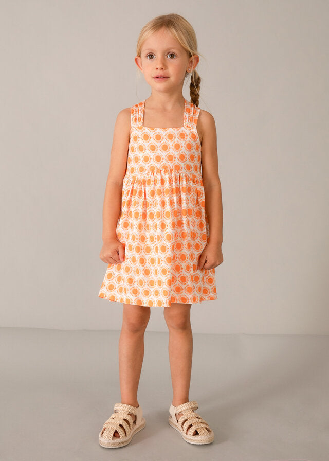 Mayoral Vestito spalline stampa bambina zucca – vista 3