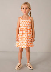 Mayoral Vestito spalline stampa bambina zucca – vista 3