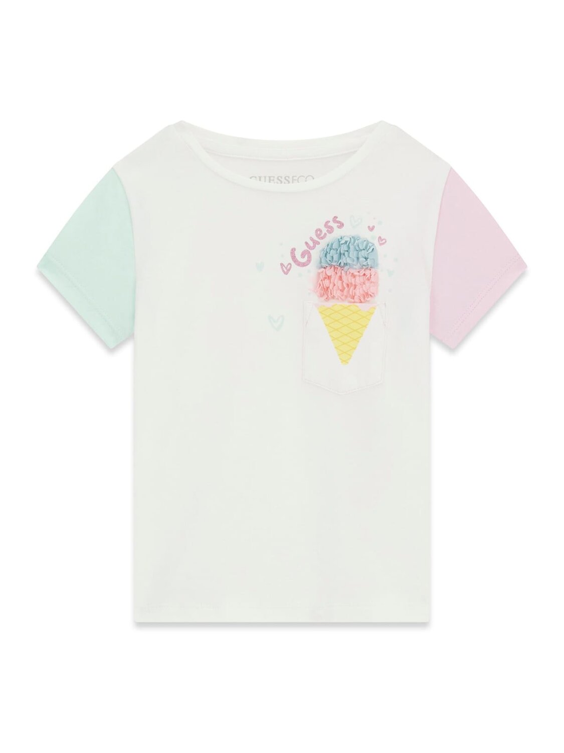 Guess Kids T-shirt a manica corta bambina bianco K6GI14