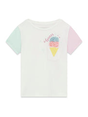 Guess Kids T-shirt a manica corta bambina bianco K6GI14