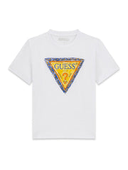 Guess Kids T-shirt a manica corta ragazza bianco