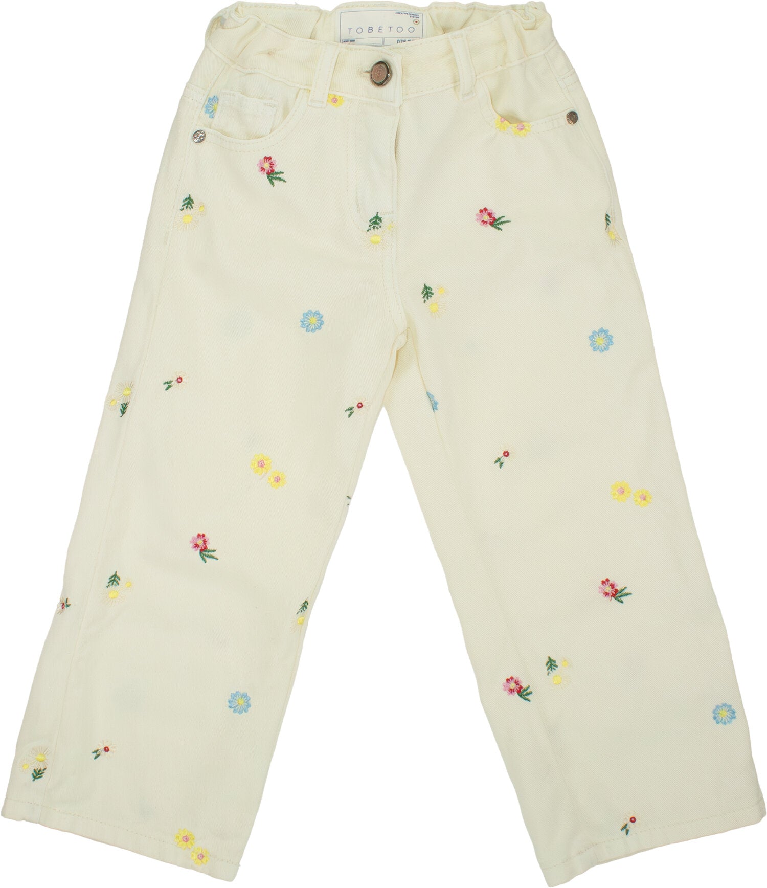 Tobetoo pantaloni bambina beige chiaro
