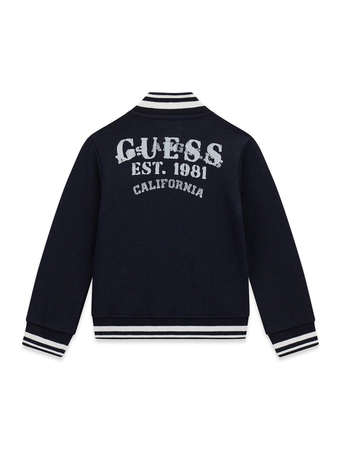 Guess Kids Felpa bomber sportivo bambino blu – vista 2