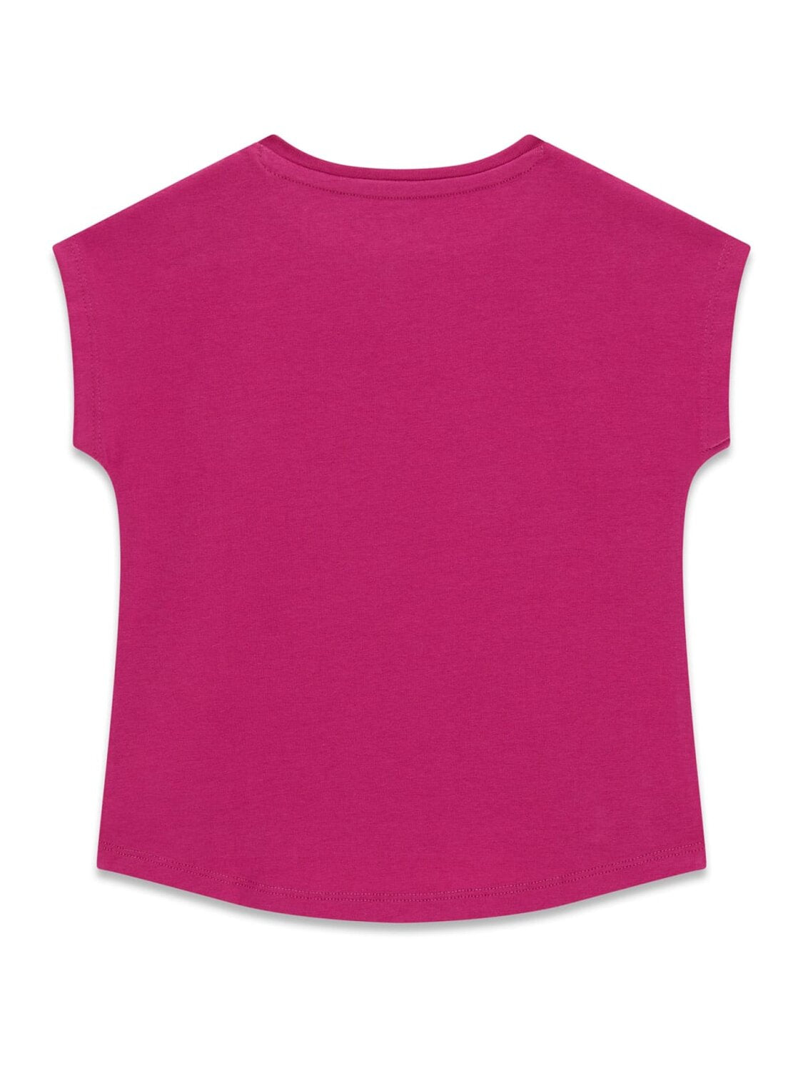 Guess Kids T-shirt orlo asimmetrico a manica corta bambina K6GI03 tranquila arancio – vista 4