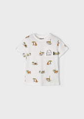 Mayoral T-shirt a manica corta stampata bambino bian.sporc – vista 3