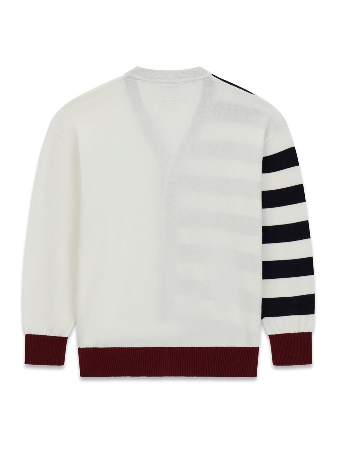 Guess Kids Cardigan oversize a manica lunga ragazzo blu bianco stripe co – vista 2