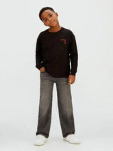 Calvin Klein Kids T-shirt ragazzo in cotone nero modello IB0IB02614T
