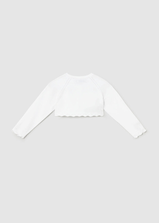 Mayoral Bolero maglia bambina baby bianco – vista 2