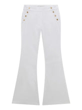 Guess Kids Pantaloni flare in raso tinto capo ragazza bianco