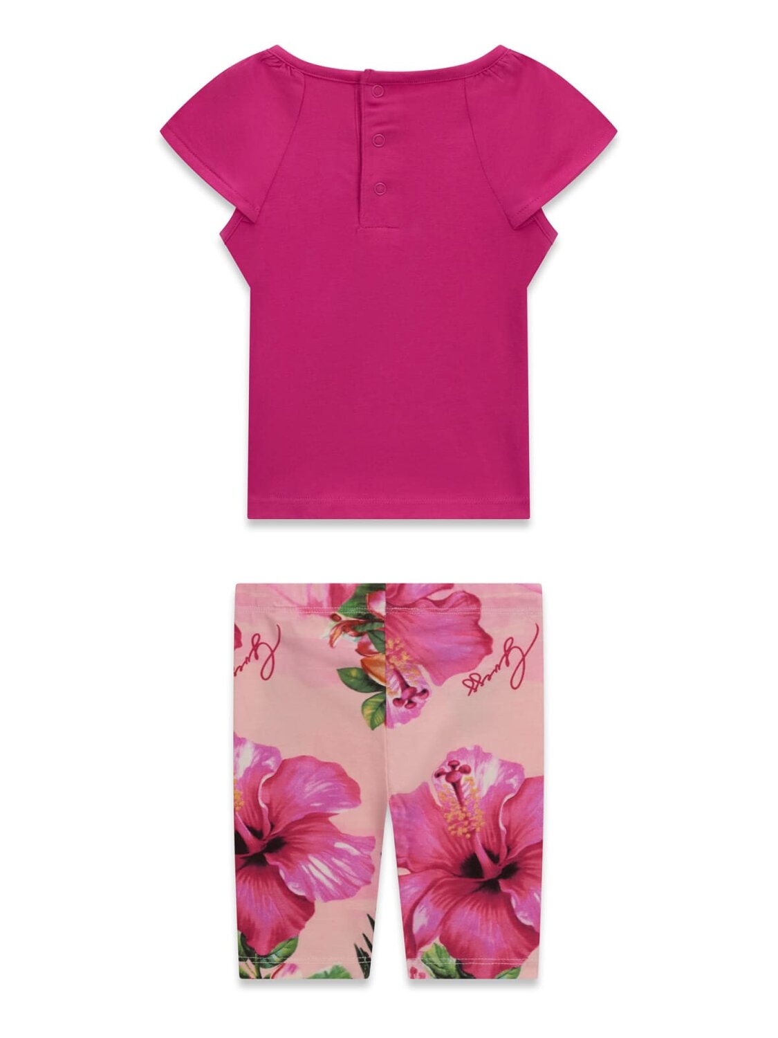 Guess Kids Set t-shirt leggings capri bambina baby viola dragonfruit – vista 2