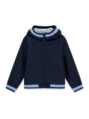 Guess Kids Giacca tecnica cappuccio zip a manica lunga bambino blu