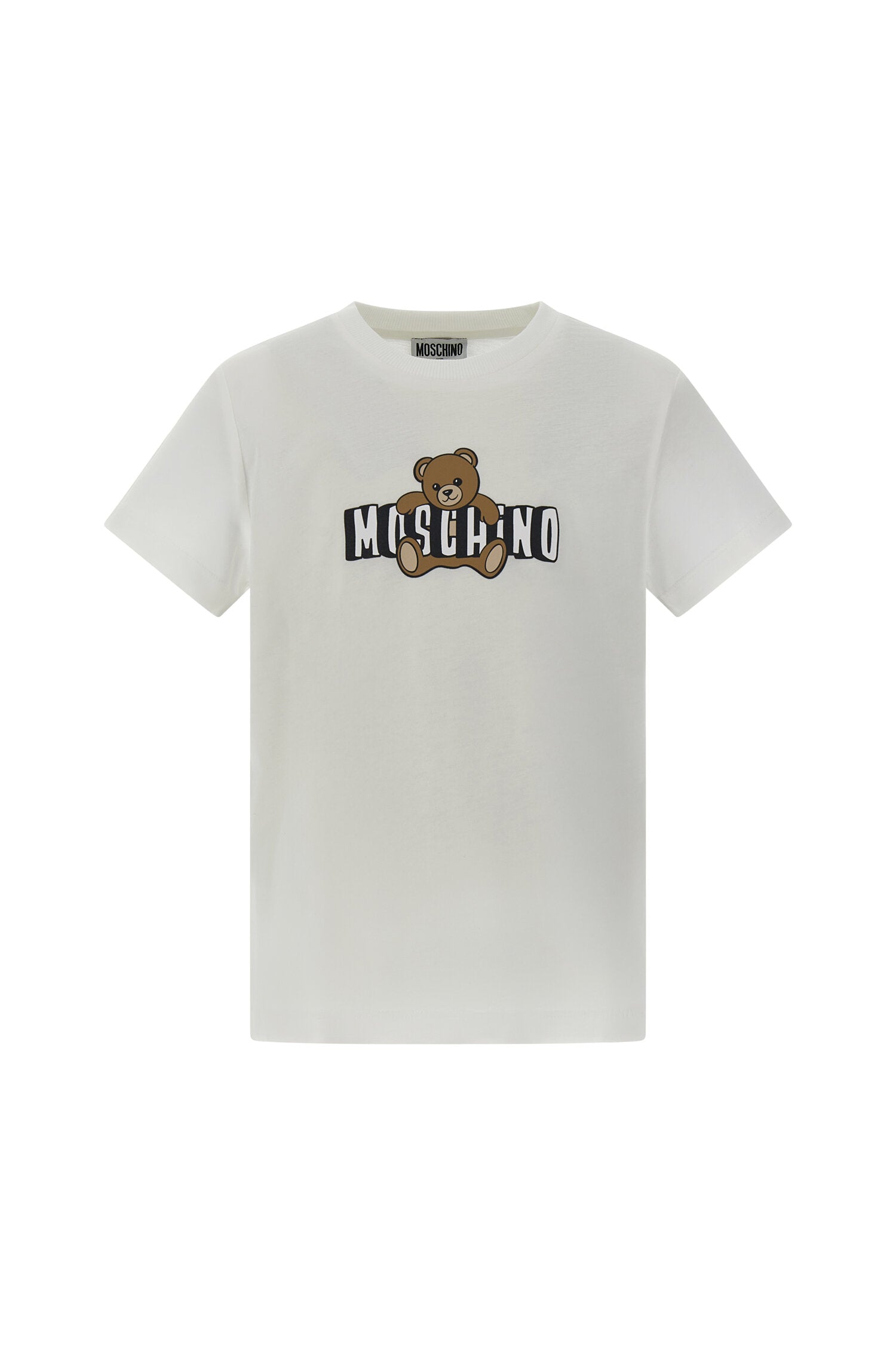 Moschino T-shirt bambino unisex in cotone bianco