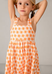 Mayoral Vestito spalline stampa bambina zucca