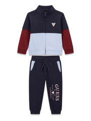 Guess Kids Set felpa zip pantaloni sportivi ragazzo wine/navy – vista 2