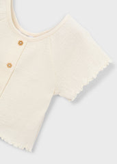 Mayoral T-shirt a manica corta bambina bianc osso 3014-15-6J – vista 5