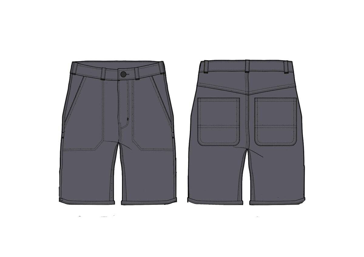 Guess Kids Shorts worker in gabardine tinti in capo bambino baby blu – vista 3