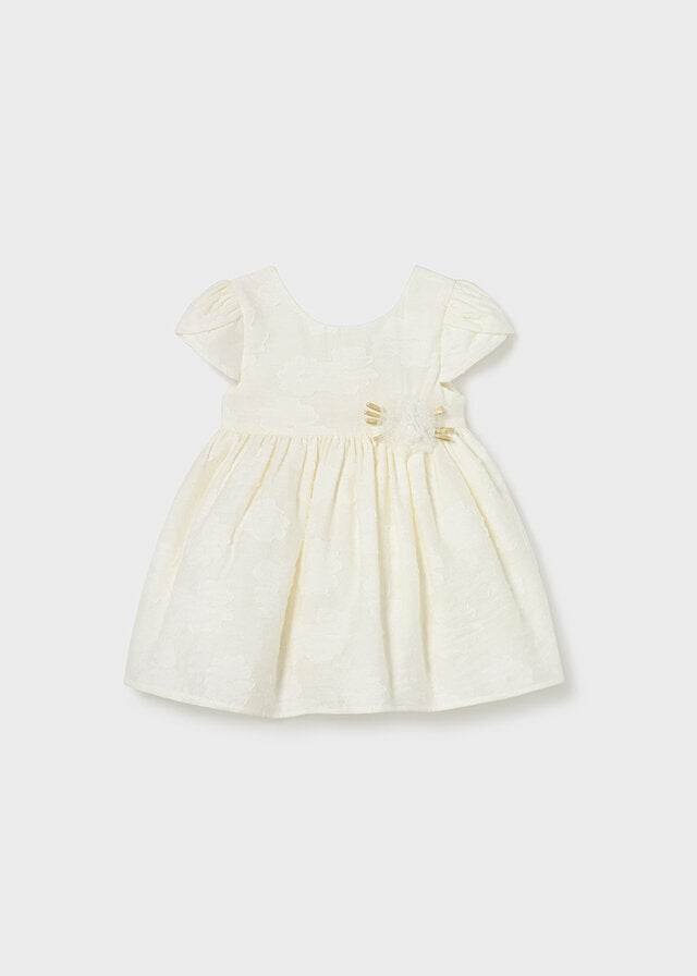 Mayoral Vestito bambina baby ecrù 1901-2P4-4B