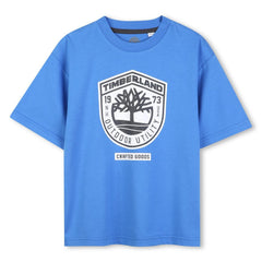 Timberland T-shirt bambino a manica corta blu
