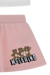 Moschino completo due pezzi neonata in cotone bianco - vista alternativa 2