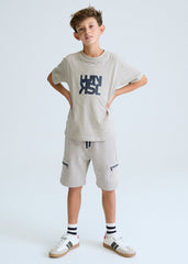 Mayoral T-shirt lettere basic ragazzo shitake – vista 2