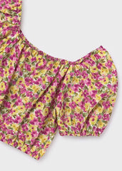 Mayoral Blusa fiori ragazza pistacchio – vista 6