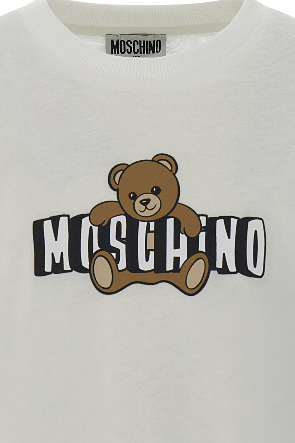 Moschino T-shirt bambino unisex in cotone bianco - vista alternativa 2