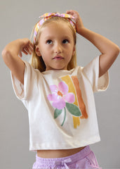 Mayoral T-shirt a manica corta bambina bianc osso 3010-94-6G – vista 2