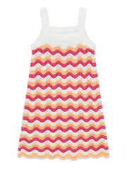 Guess Kids Abito crochet senza maniche bambina viola link and oran