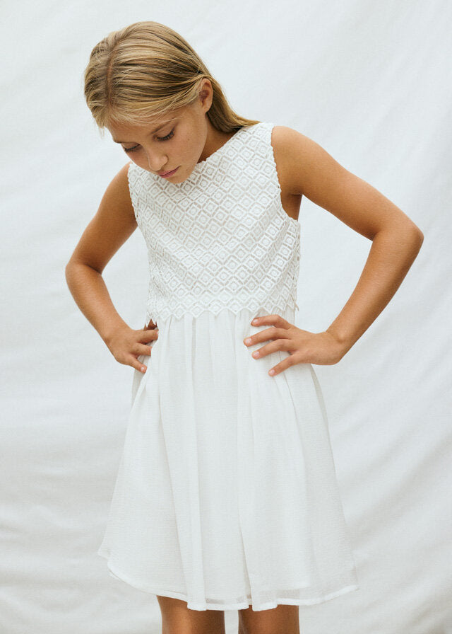 Mayoral Vestito ragazza panna