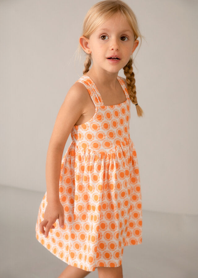 Mayoral Vestito spalline stampa bambina zucca – vista 2