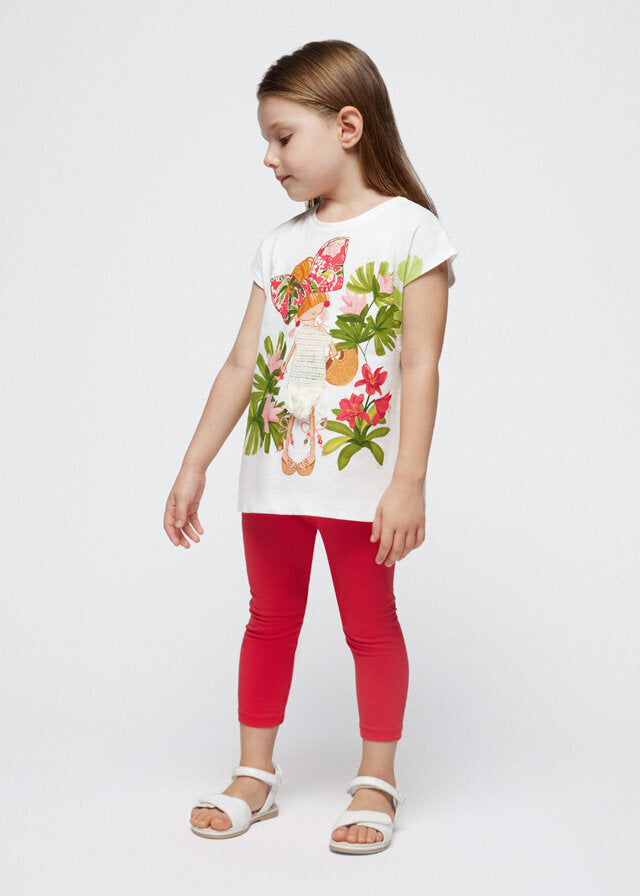 Mayoral Completo leggings 2 pantaloni bambino unisex granatina