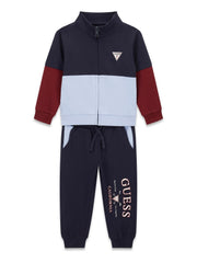 Guess Kids Set felpa zip pantaloni sportivi ragazzo wine/navy