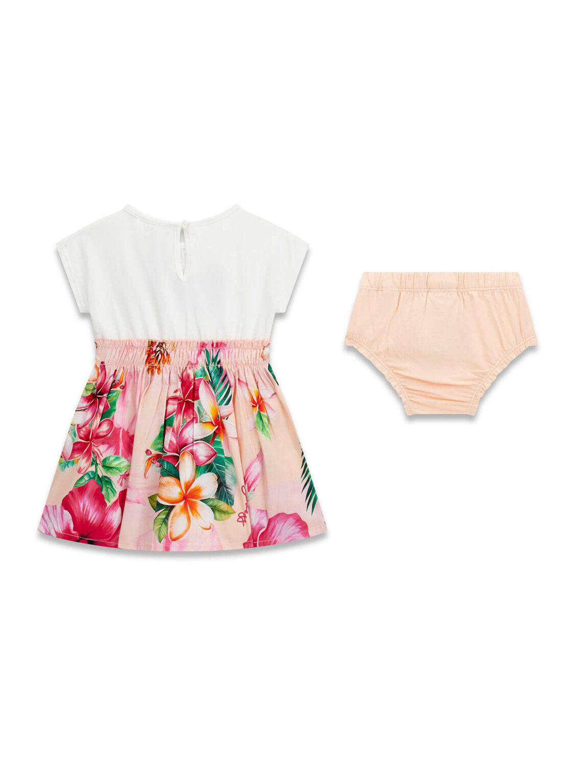 Guess Kids Set abito jersey con mutandina bambino baby hibiscus oasis – vista 2