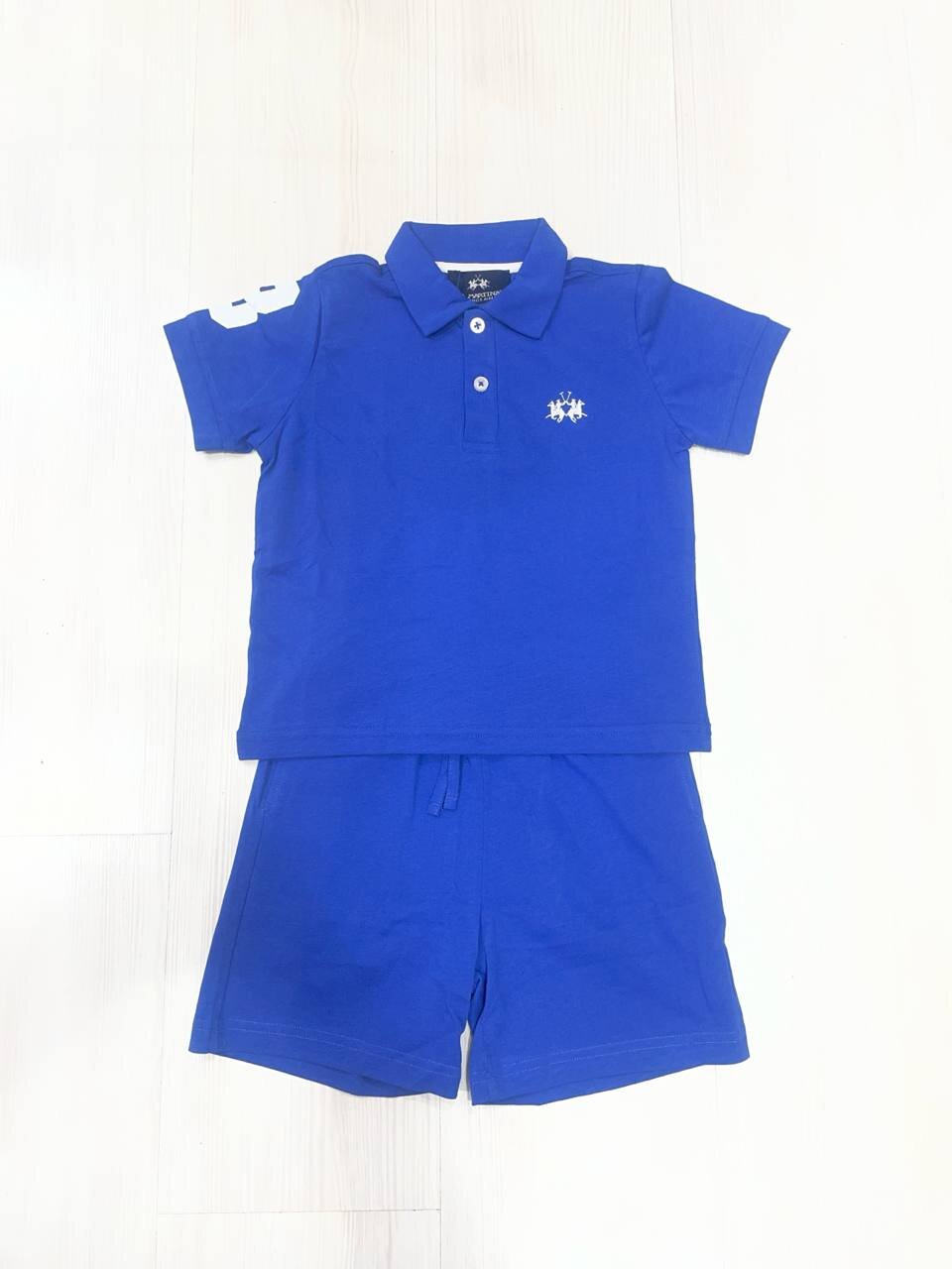 La Martina completo due pezzi ragazzo in cotone blu