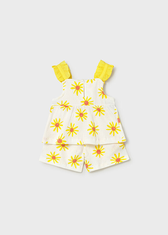 Mayoral Set shorts bambula bambina baby mimosa – vista 2